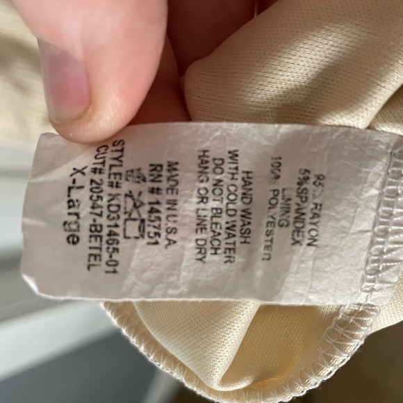 Pinkblush Casual Cream Henley Style Sleeveless Midi length Maternity Dress XL - Picture 4 of 4